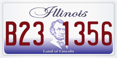 IL license plate B231356