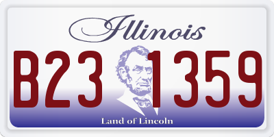 IL license plate B231359