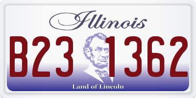 IL license plate B231362