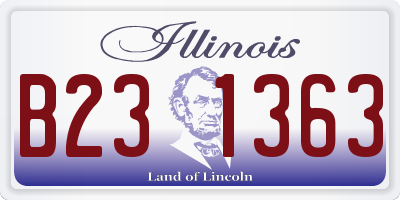 IL license plate B231363