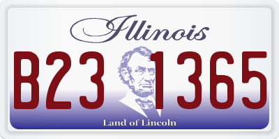 IL license plate B231365