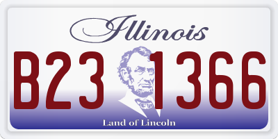IL license plate B231366