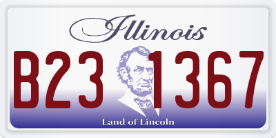 IL license plate B231367
