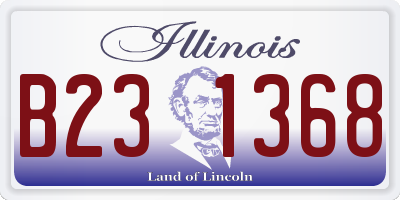 IL license plate B231368