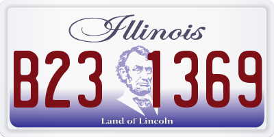 IL license plate B231369