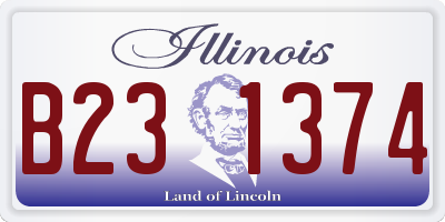 IL license plate B231374