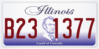 IL license plate B231377