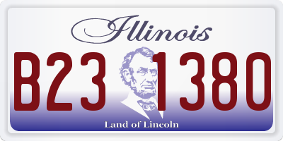 IL license plate B231380