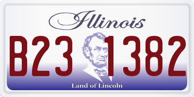 IL license plate B231382