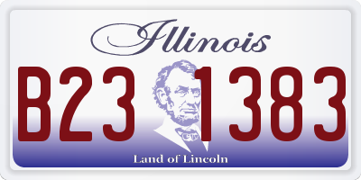 IL license plate B231383