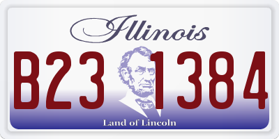 IL license plate B231384