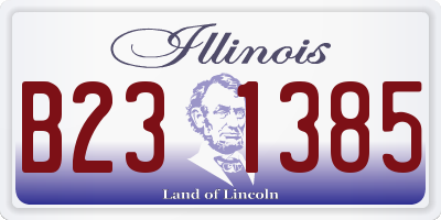 IL license plate B231385