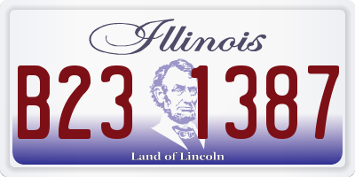 IL license plate B231387