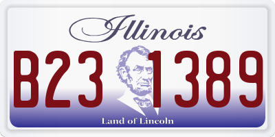 IL license plate B231389
