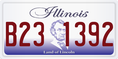 IL license plate B231392