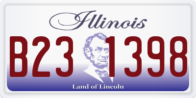 IL license plate B231398