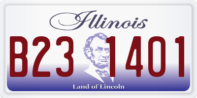 IL license plate B231401