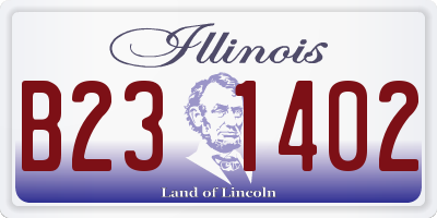 IL license plate B231402