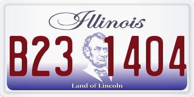 IL license plate B231404