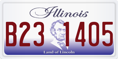 IL license plate B231405
