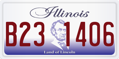IL license plate B231406