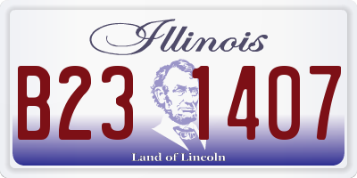 IL license plate B231407