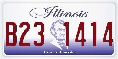 IL license plate B231414