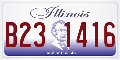 IL license plate B231416
