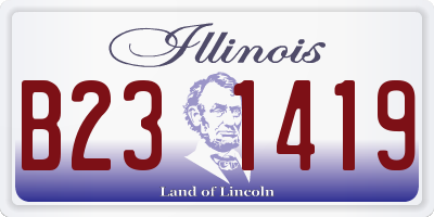 IL license plate B231419