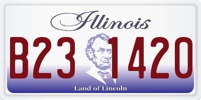 IL license plate B231420