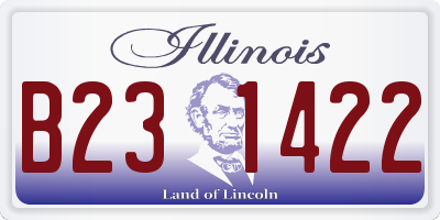 IL license plate B231422
