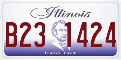 IL license plate B231424