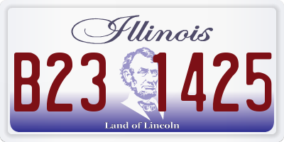 IL license plate B231425