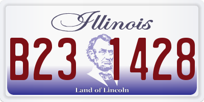 IL license plate B231428