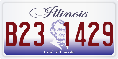 IL license plate B231429