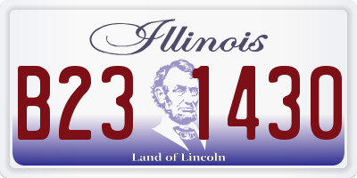 IL license plate B231430