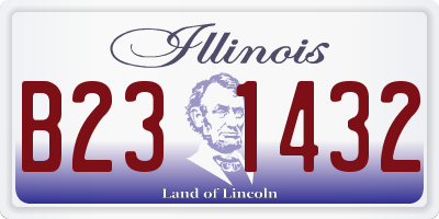 IL license plate B231432