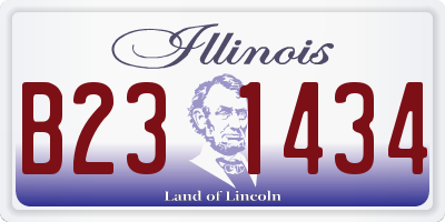 IL license plate B231434