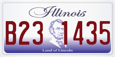 IL license plate B231435