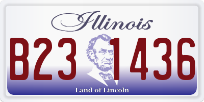 IL license plate B231436