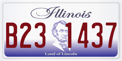 IL license plate B231437