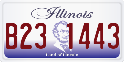 IL license plate B231443
