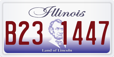 IL license plate B231447