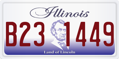 IL license plate B231449