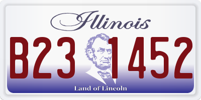 IL license plate B231452