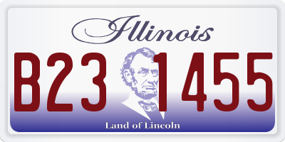 IL license plate B231455