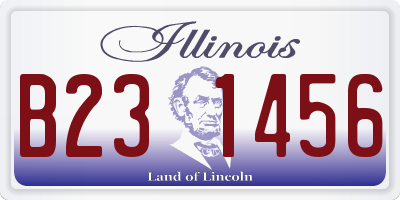 IL license plate B231456
