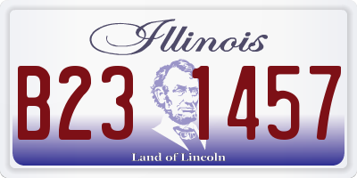 IL license plate B231457