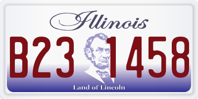 IL license plate B231458