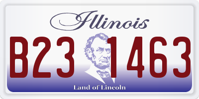 IL license plate B231463